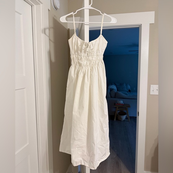 Ciao Lucia Gabriela Washed Cotton White Poplin Midi Dress XS - Picture 3 of 11